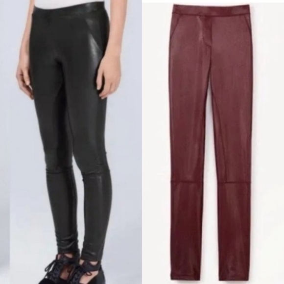 Wilfred Rebelle Vegan Leggings XS Burgundy - Picture 1 of 16